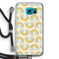 Regenboog: Samsung Galaxy S6 Transparant Hoesje met koord