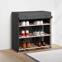 VidaXL Schoenenkast met hoes 79x40x80 cm stof grijs