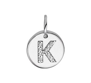 TFT Bedel Letter K Zirkonia Zilver