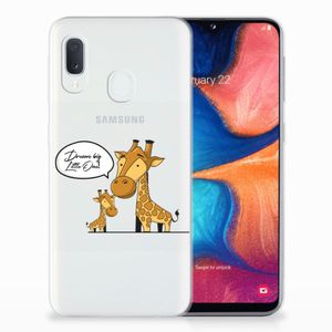 Samsung Galaxy A20e Telefoonhoesje met Naam Giraffe