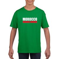 Groen Marokko supporter t-shirt voor kinderen - thumbnail