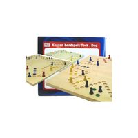 HOT Sports houten keezenspel / keezen bordspel / keezbord hout 4 + 6 personen - thumbnail