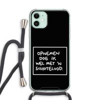 Schotelvod: iPhone 11 Transparant Hoesje met koord