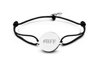 Key Moments 8KM-BE0009 Armband met bedel BFF en sleutel, one-size zilverkleurig