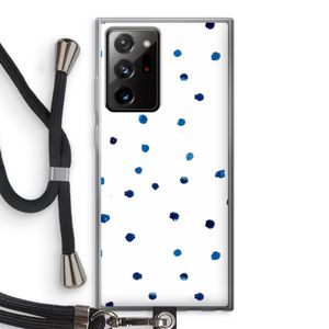 Blauwe stippen: Samsung Galaxy Note 20 Ultra / Note 20 Ultra 5G Transparant Hoesje met koord