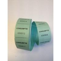 Consumptiebonnen op rol groen 500 rol