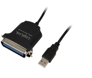 LogiLink Aansluitkabel USB 1.1, Parallel [1x Centronics-bus - 1x USB 1.1 stekker A] 1.70 m Zwart