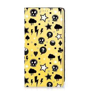 Mobiel BookCase Samsung Galaxy A52 Punk Geel