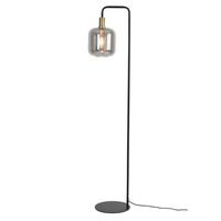 Vloerlamp Lekar antiek brons smoke glas