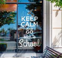Muursticker Keep Calm Back To School - thumbnail
