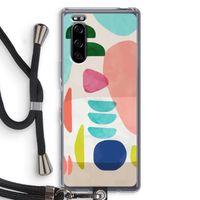 Bold Rounded Shapes: Sony Xperia 5 Transparant Hoesje met koord