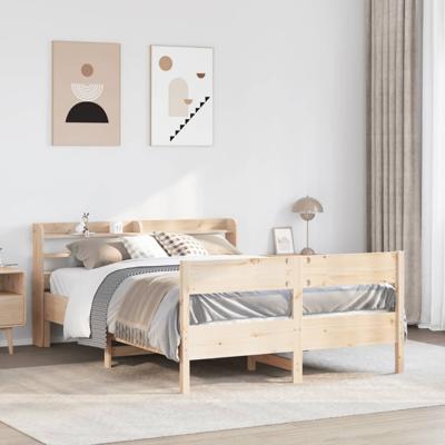 Bedframe zonder matras massief grenenhout 140x190 cm