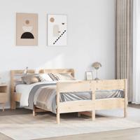 Bedframe zonder matras massief grenenhout 140x190 cm