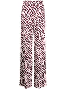 DVF Diane von Furstenberg pantalon évasé à imprimé graphique - Violet