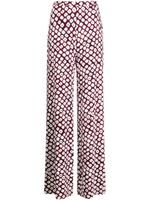 DVF Diane von Furstenberg pantalon évasé à imprimé graphique - Violet - thumbnail