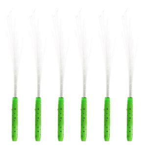 Set van 6x stuks fiber LED licht stick groen