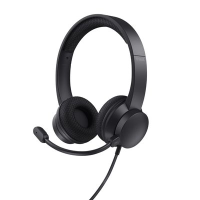 TrustAyda ENC-headset voor pc (USB) Headset Zwart
