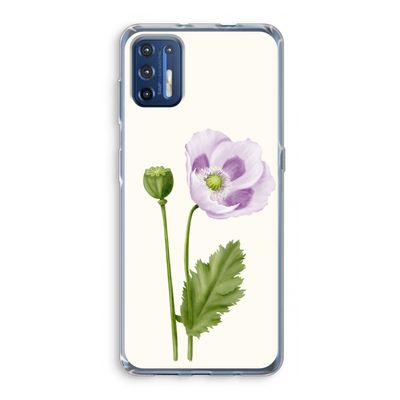 Purple poppy: Motorola Moto G9 Plus Transparant Hoesje