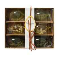 Decoris Paasei met droogbloemen h6cm 6-delig