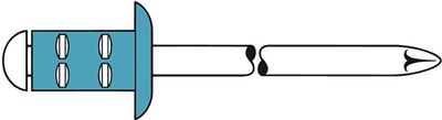 Gesipa Blindklinknagel | klinknagelschacht d x l 4,8 x 15 mm | RVS | 50 stuks - 1464828 1464828
