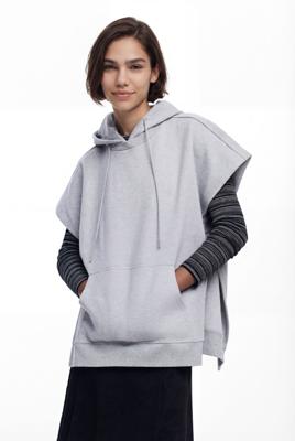 Effen poncho-sweater - BLACK - S