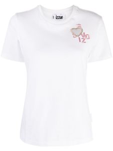 izzue t-shirt en coton à logo brodé - Blanc