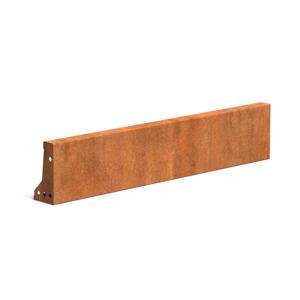 Keerwand cortenstaal 100 x 20 cm recht