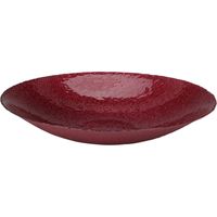 Glazen decoratie schaal/fruitschaal rood rond D40 x H7 cm - thumbnail