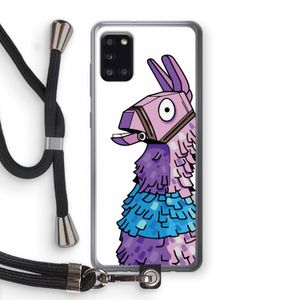 Lama: Samsung Galaxy A31 Transparant Hoesje met koord