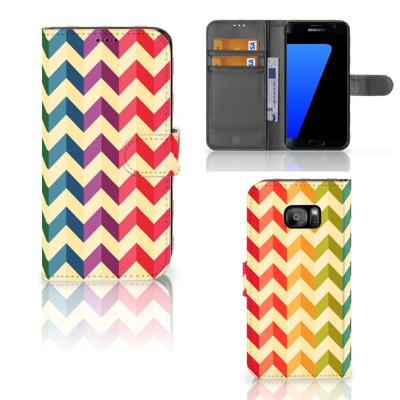 Samsung Galaxy S7 Edge | Telefoon Hoesje | Zigzag Multi Color Samsung Galaxy S7 Edge | Telefoon Hoesje | Zigzag Multi Color