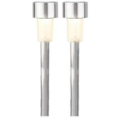 Lumineo Solar tuinlampen - 10x stuks - prikspots op zonne-energie - 24 cm