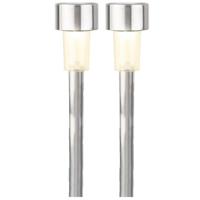 Lumineo Solar tuinlampen - 10x stuks - prikspots op zonne-energie - 24 cm