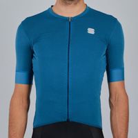 Sportful Monocrom fietsshirt korte mouw blauw heren XXL