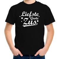 Liefste grote zus cadeau t-shirt zwart meisjes / kinderen Liefste grote zus cadeau t-shirt zwart meisjes / kinderen