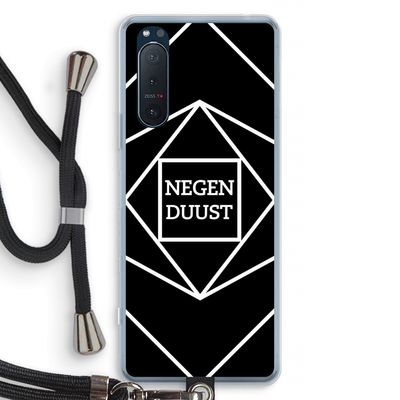 Negenduust geometrisch: Sony Xperia 5 II Transparant Hoesje met koord
