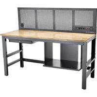 Stahlwille 85010630 In hoogte verstelbare werkbank met geperforeerde achterwand + lade Werkplaats (b x d) 2000 mm x 725 mm