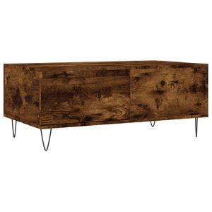 vidaXL Salontafel 90x50x36,5 cm bewerkt hout gerookt eikenkleurig