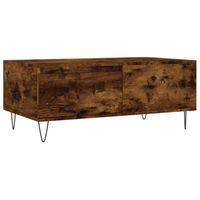 vidaXL Salontafel 90x50x36,5 cm bewerkt hout gerookt eikenkleurig - thumbnail