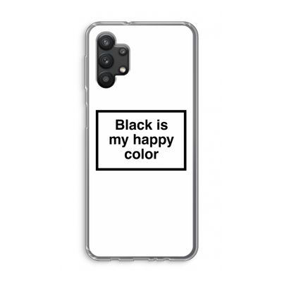 Black is my happy color: Samsung Galaxy A32 5G Transparant Hoesje