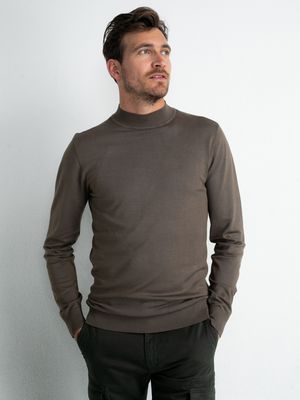 Petrol Industries Heren Fijngebreide coltrui Dark Wood - XL