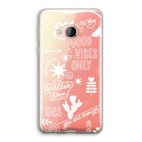 Good vibes: HTC U Play Transparant Hoesje