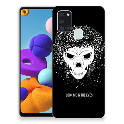 Silicone Back Case Samsung Galaxy A21s Skull Hair Silicone Back Case Samsung Galaxy A21s Skull Hair
