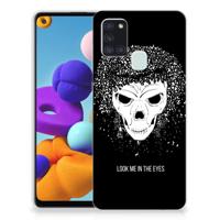 Silicone Back Case Samsung Galaxy A21s Skull Hair