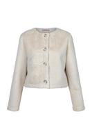 Blaze furry jacket - ecru - 13393