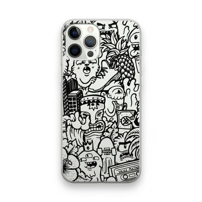 Vexx Black Mixtape: iPhone 12 Pro Transparant Hoesje