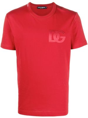 Dolce & Gabbana t-shirt à imprimé DG - Rouge