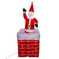 Grote opblaasbare kerstman - in schoorsteen - 180 cm - met led verlichting en beweging