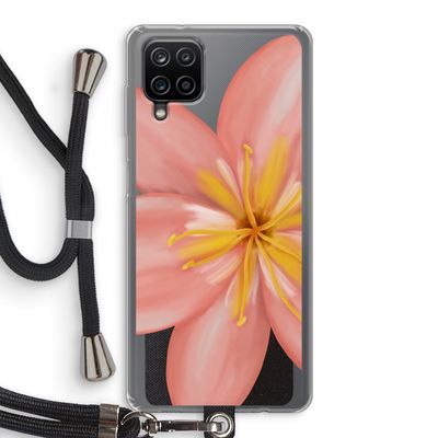 Pink Ellila Flower: Samsung Galaxy A12 Transparant Hoesje met koord