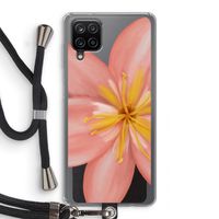 Pink Ellila Flower: Samsung Galaxy A12 Transparant Hoesje met koord