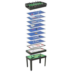 VidaXL Multispeeltafel 15-in-1 121x61x82 cm zwart